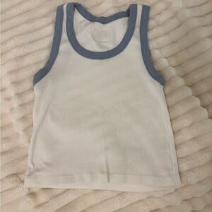 Daily Drills Tank Top in White and Blue